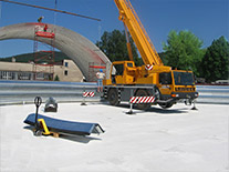 Installation and transport - system of steel segments with screwed joints